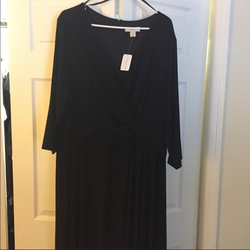 CJ Banks 2X black dress